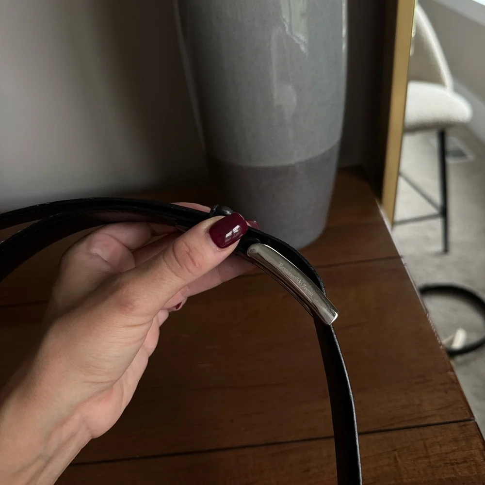 Ermenegildo Zegna Black Leather Belt